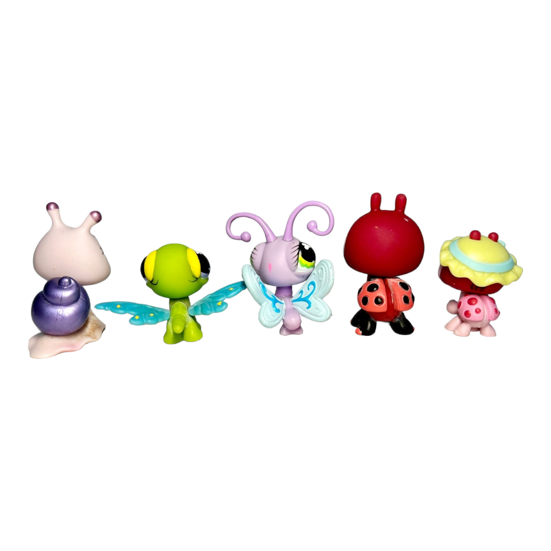 Littlest Pet Shop *Five (5) Lady Bug Snail Dragonfly Butterfly