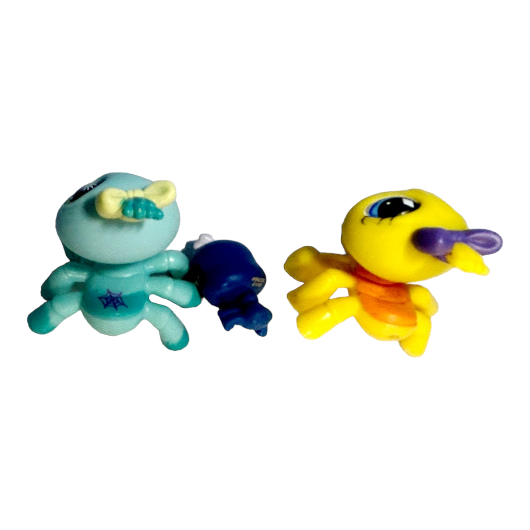 Littlest Pet Shop *Three (3) Blue & Yellow Spiders Ant