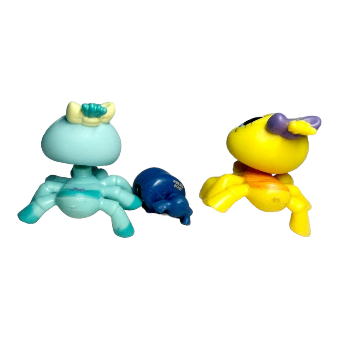 Littlest Pet Shop *Three (3) Blue & Yellow Spiders Ant