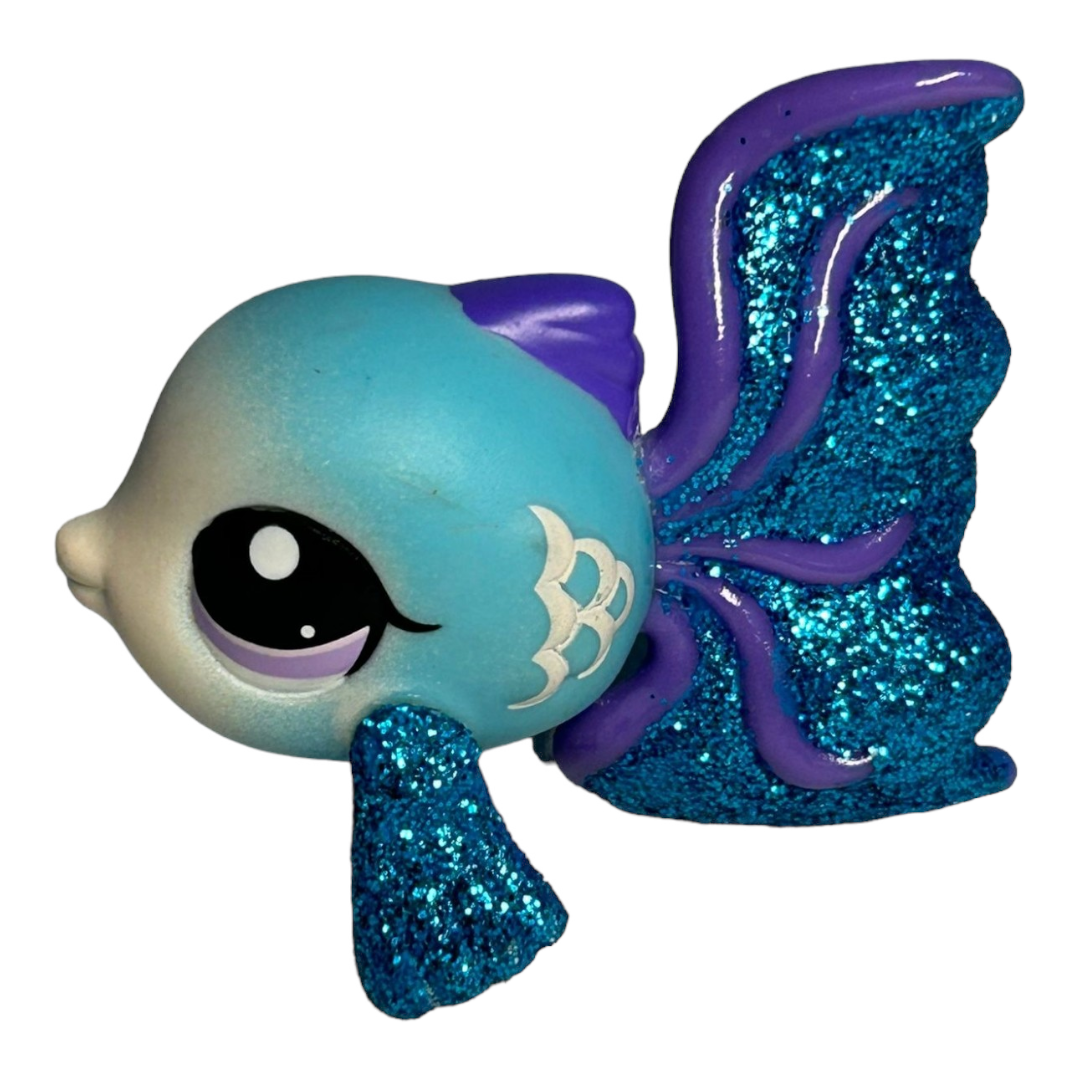 Littlest Pet Shop Lot *An Adorable "Sparkle Blue Glitter Fish" #2129