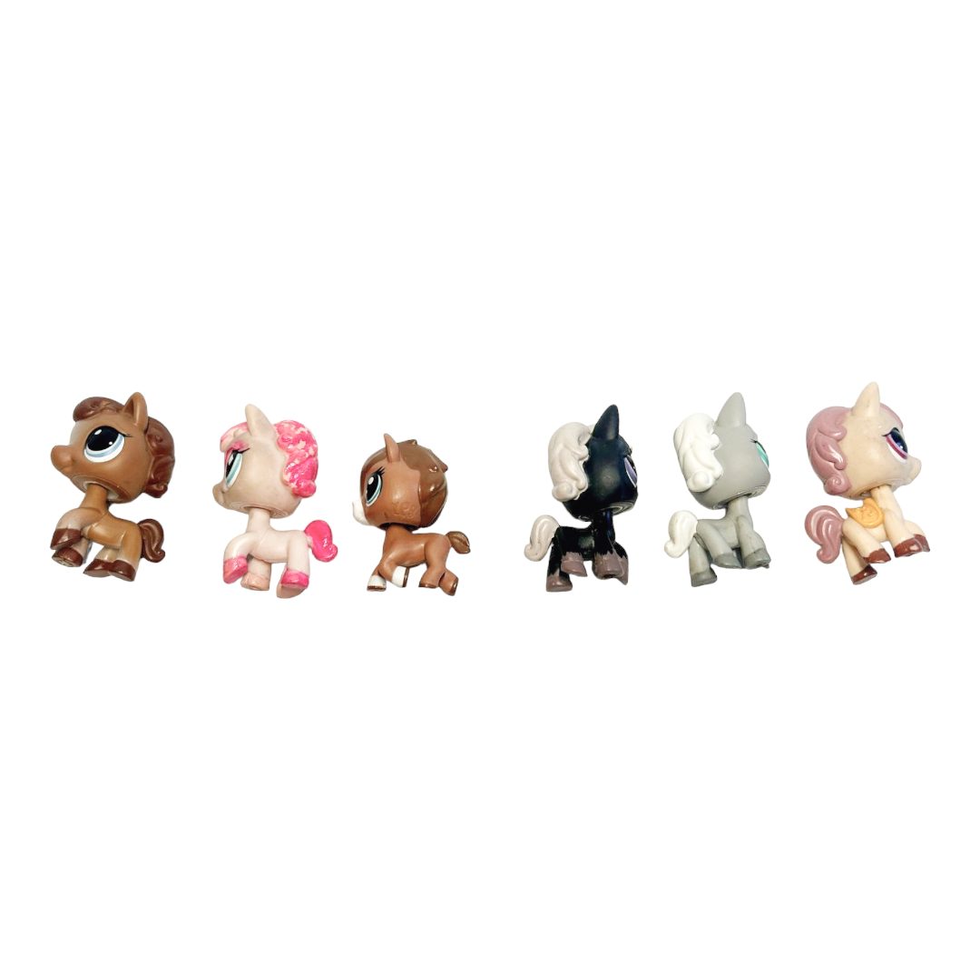 Littlest Pet Shop *Six (6) Playful Horses Ponies