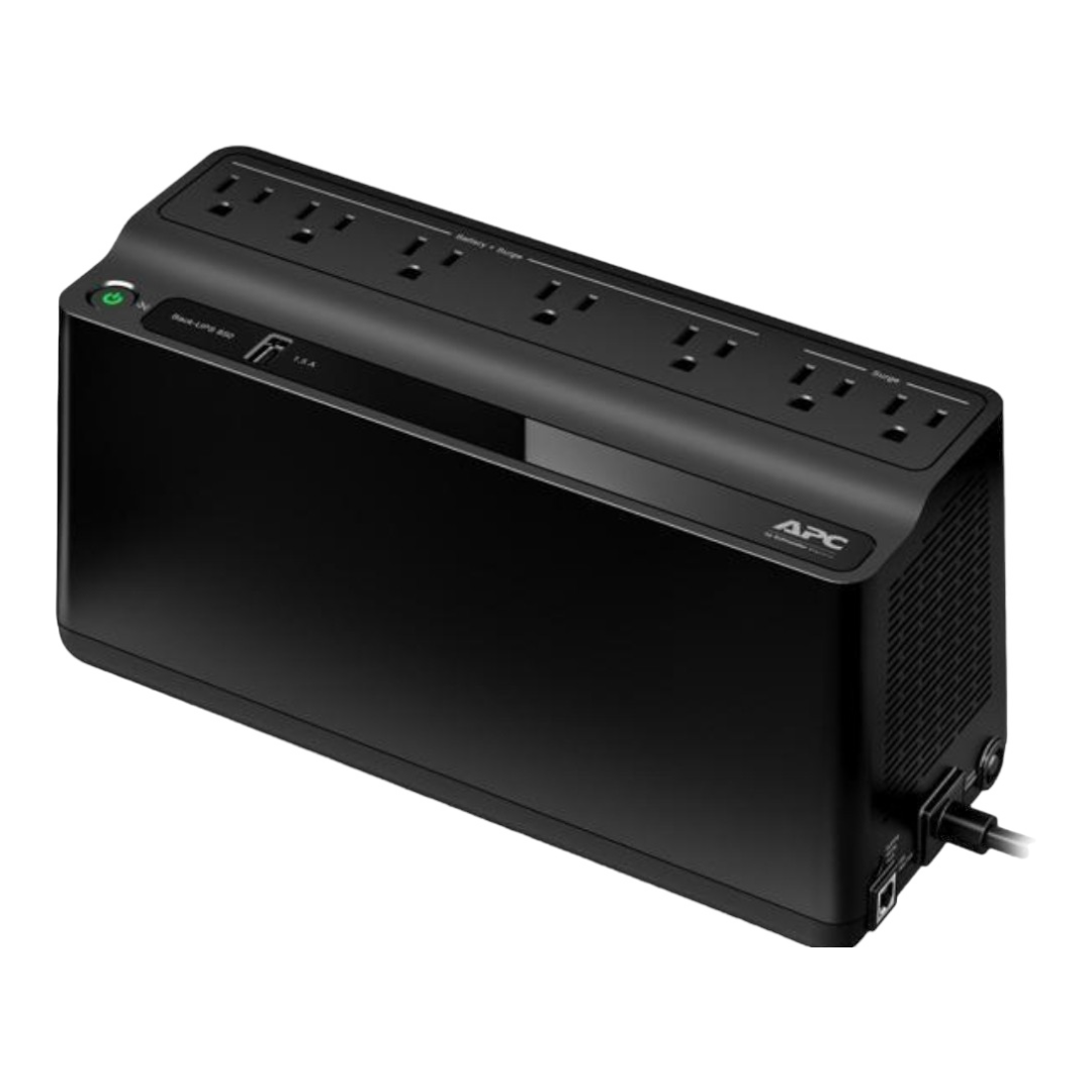 APC - Back-UPS 650VA 7-Outlet/1-USB Battery Back-Up and Surge Protector - Black