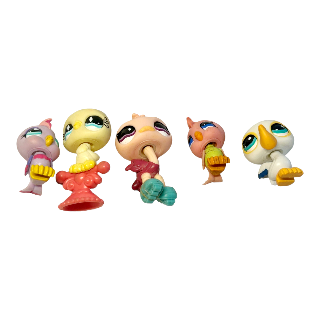 Littlest Pet Shop Lot *Five (5) Playful & Colorful Birds