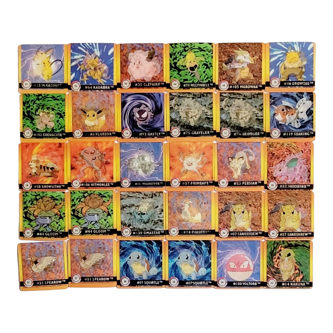 Pokemon Premier Edition Action Flipz Cards (Artbox, 1999)