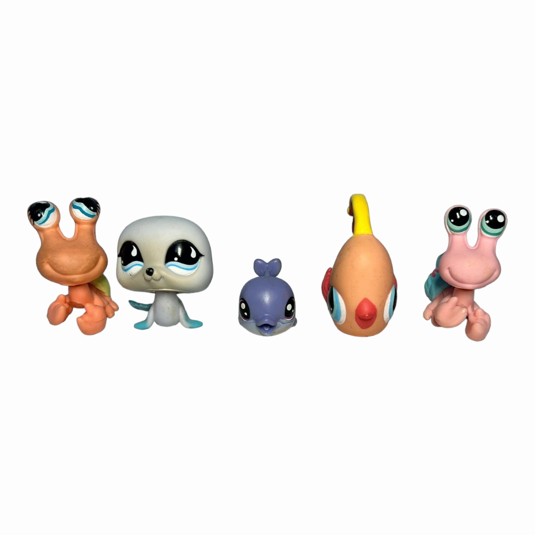 Littlest Pet Shop Lot *Five (5) Underwater Friends From The Deep