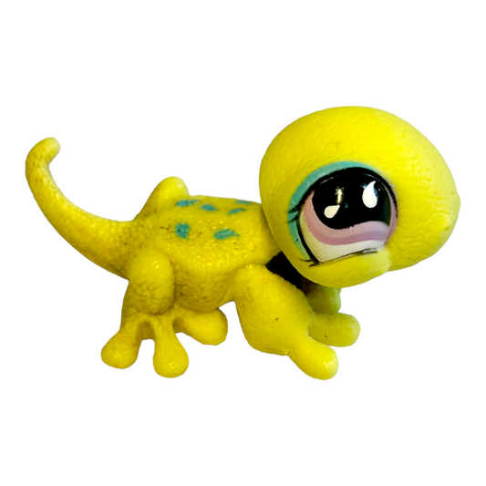 Littlest Pet Shop Lot *A Cute "Lime Green Gecko w/ Purple Eyes" #596