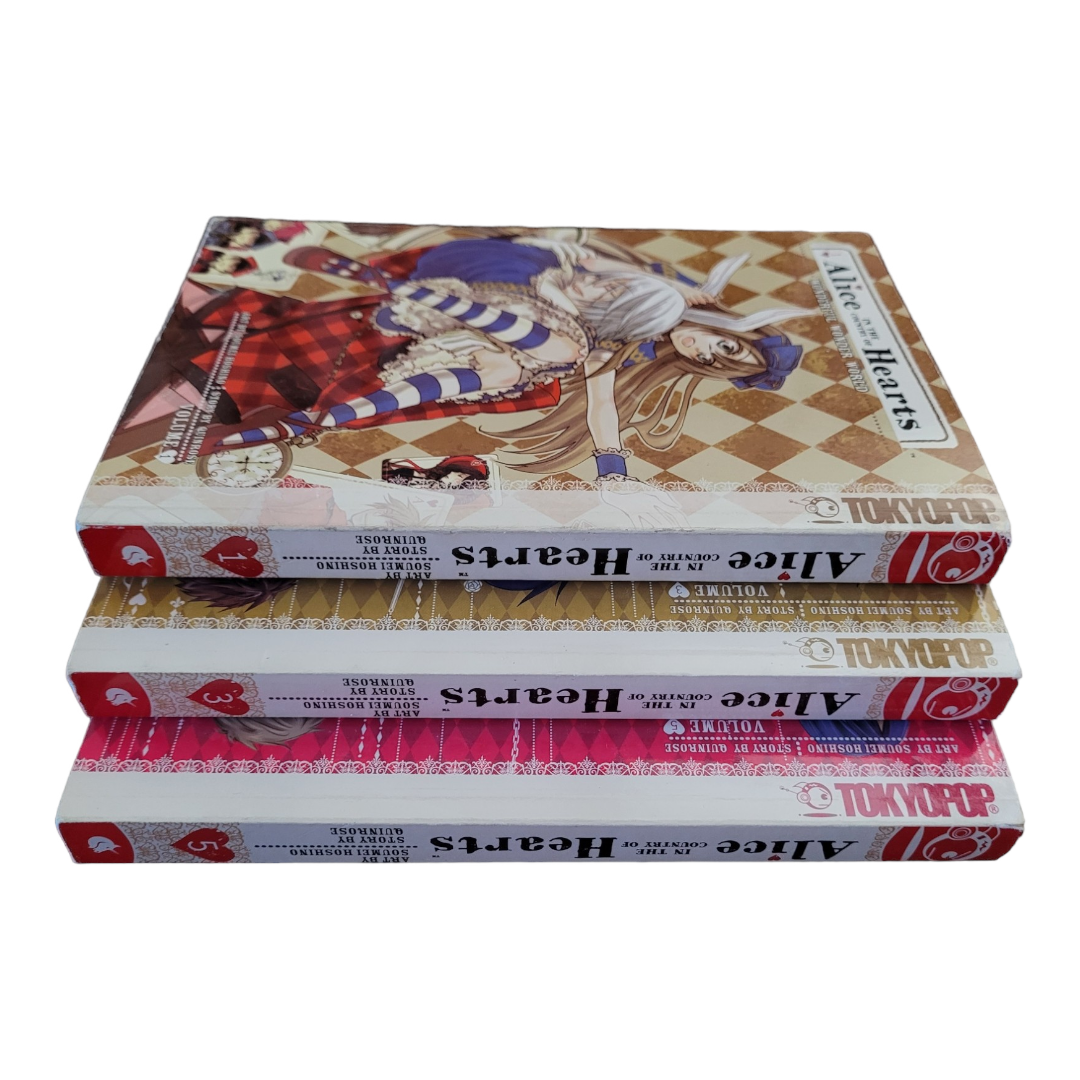 "Alice in the Country of Hearts" Vol. #1, 3 & 5 Quinrose ~Magna Books (2010)