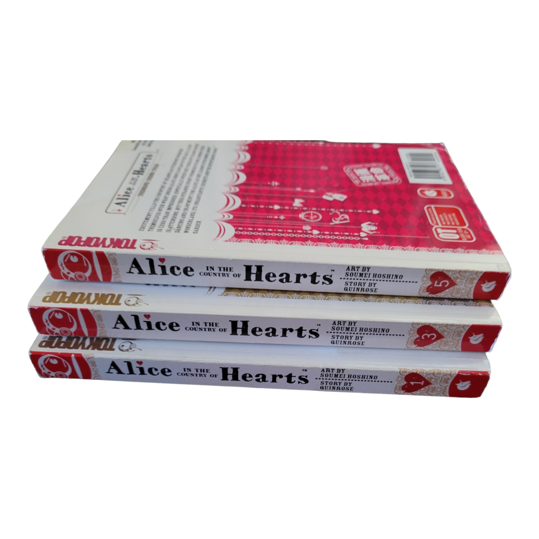 "Alice in the Country of Hearts" Vol. #1, 3 & 5 Quinrose ~Magna Books (2010)