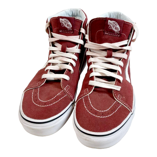 VANS "Off The Wall" Maroon High-Top Skateboard Shoes (Men/8 or Women/9.5)