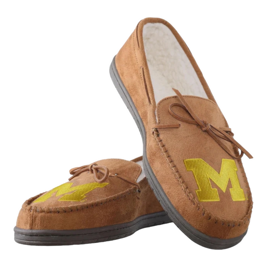 New *Michigan Wolverines Moccasin Slippers (Size: Men 11/12 or Large)