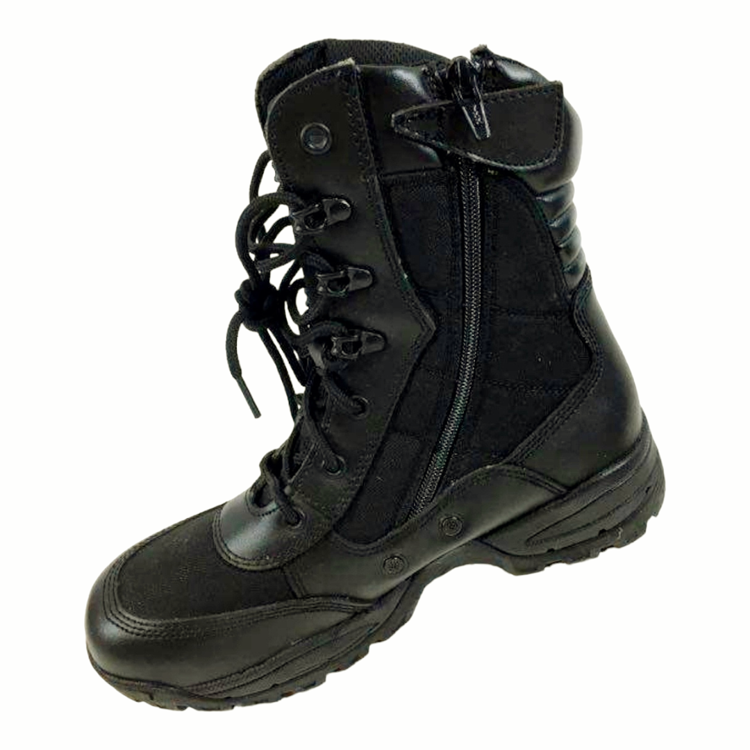 New *Wideway Milforce Military Work Combat Black Leather Boots (Size 9)