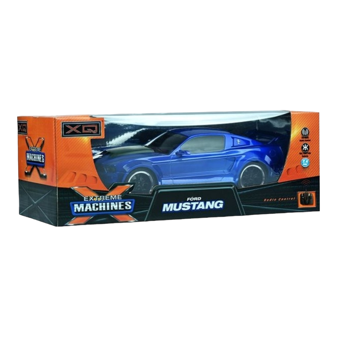 New *XQ Extreme Machines Radio Control "2014 Blue GT Ford Mustang Boss" 1:18 Scale