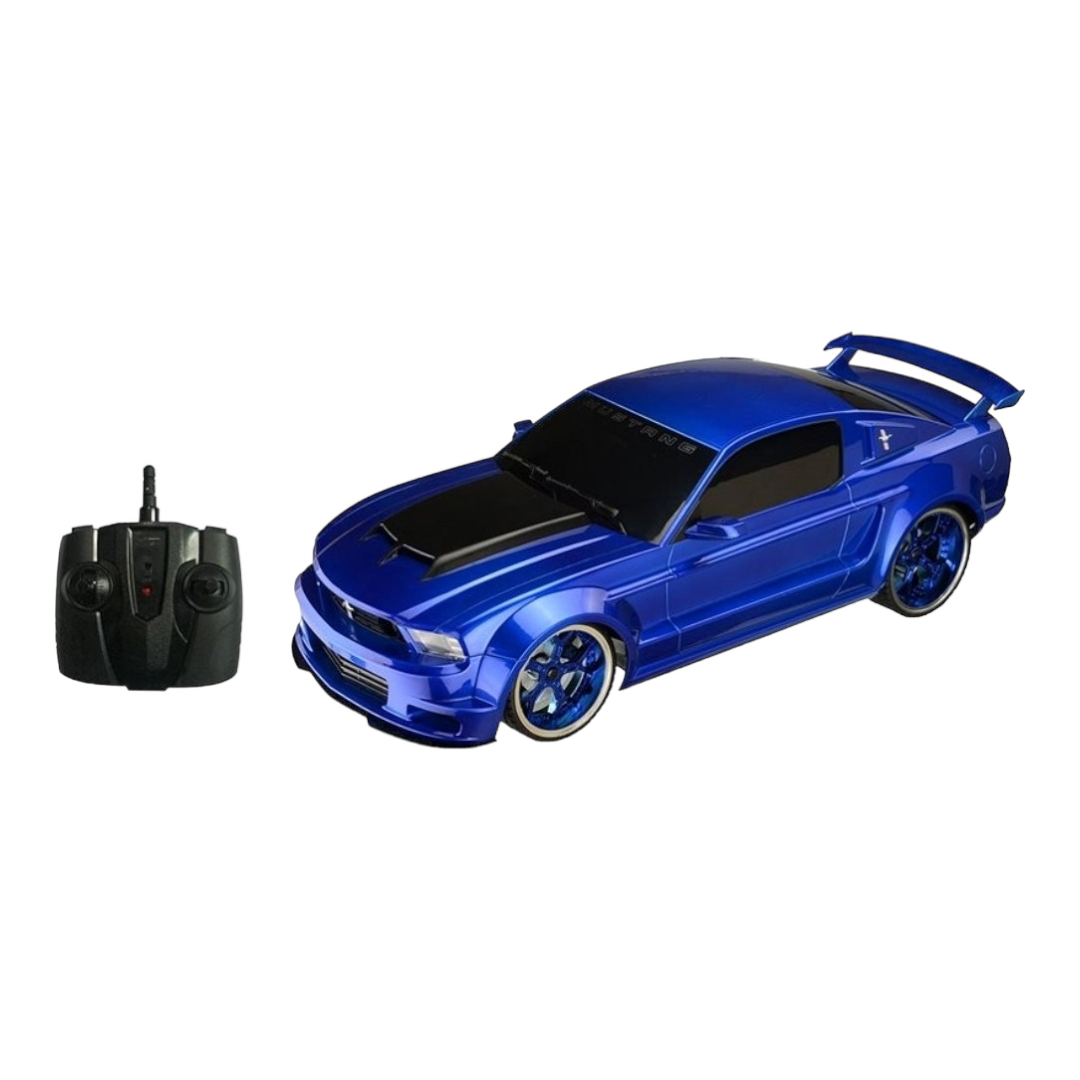 New *XQ Extreme Machines Radio Control "2014 Blue GT Ford Mustang Boss" 1:18 Scale