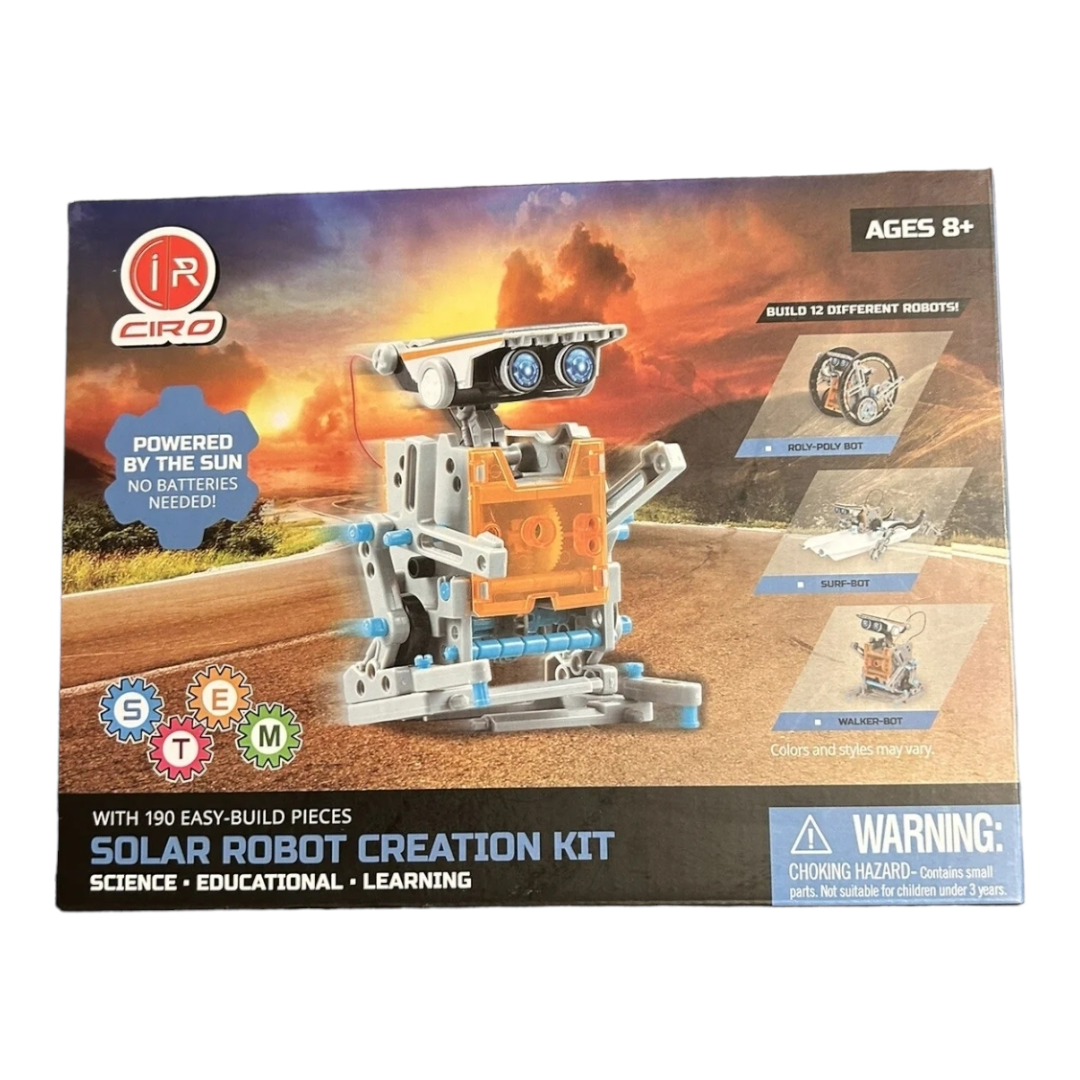 New *CIRO Stem Educational "Solar Robot Creation Kit" 12-in-1 (190 Pcs) Ages 8+