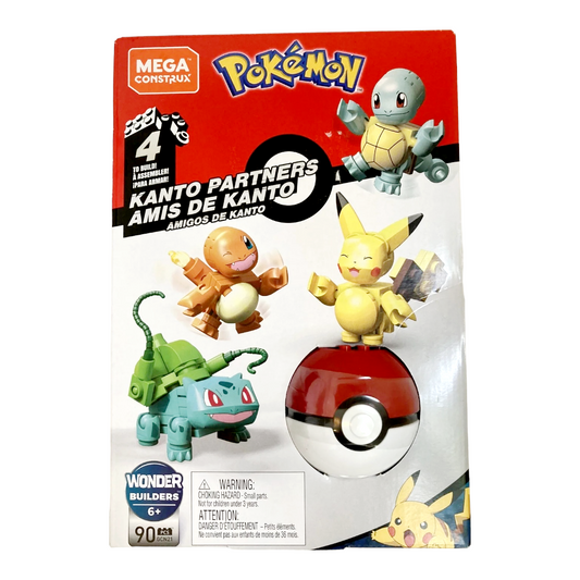 New *MEGA Construx Pokemon "Kanto Partners" Building Pack Build 4 Figures (90 pcs)