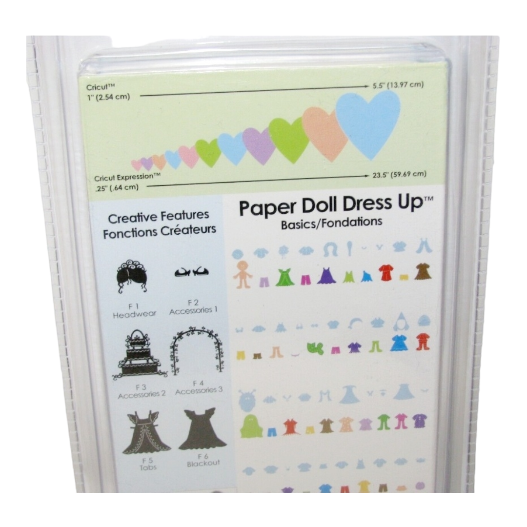 New *Cricut Cartridge "Paper Doll Dress Up" Dolls Clothes Accessories (Scrapbook)