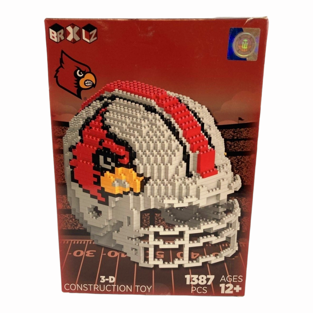 New *Louisville Cardinals NCAA 3D BRXLZ Helmet Puzzle Building Blocks Set