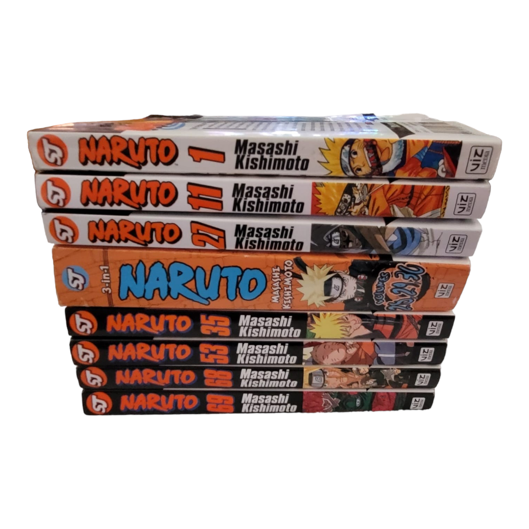 “Naruto” Books #1,11,27-30,35,53,68,69 Shonen Jump Manga