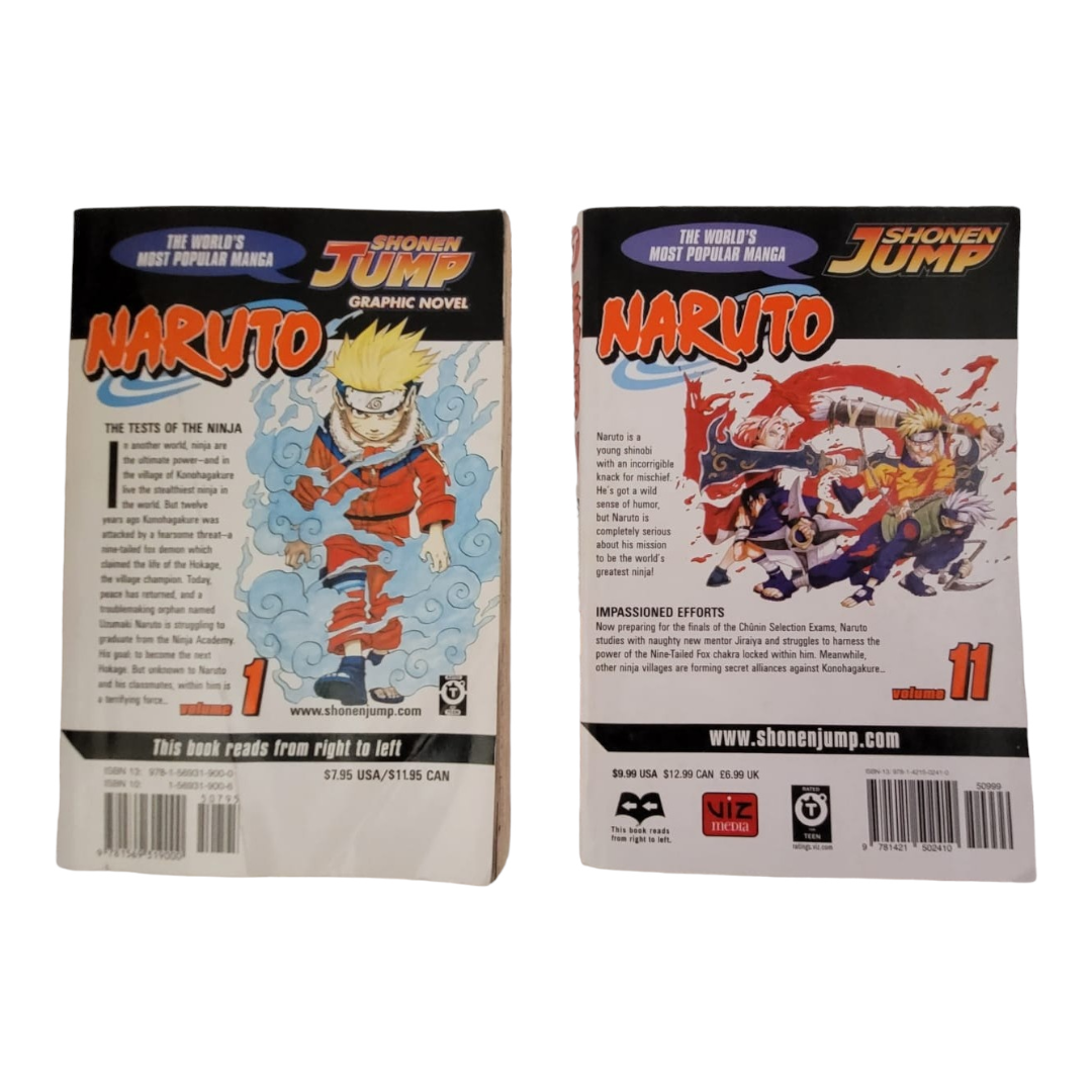 “Naruto” Books #1,11,27-30,35,53,68,69 Shonen Jump Manga