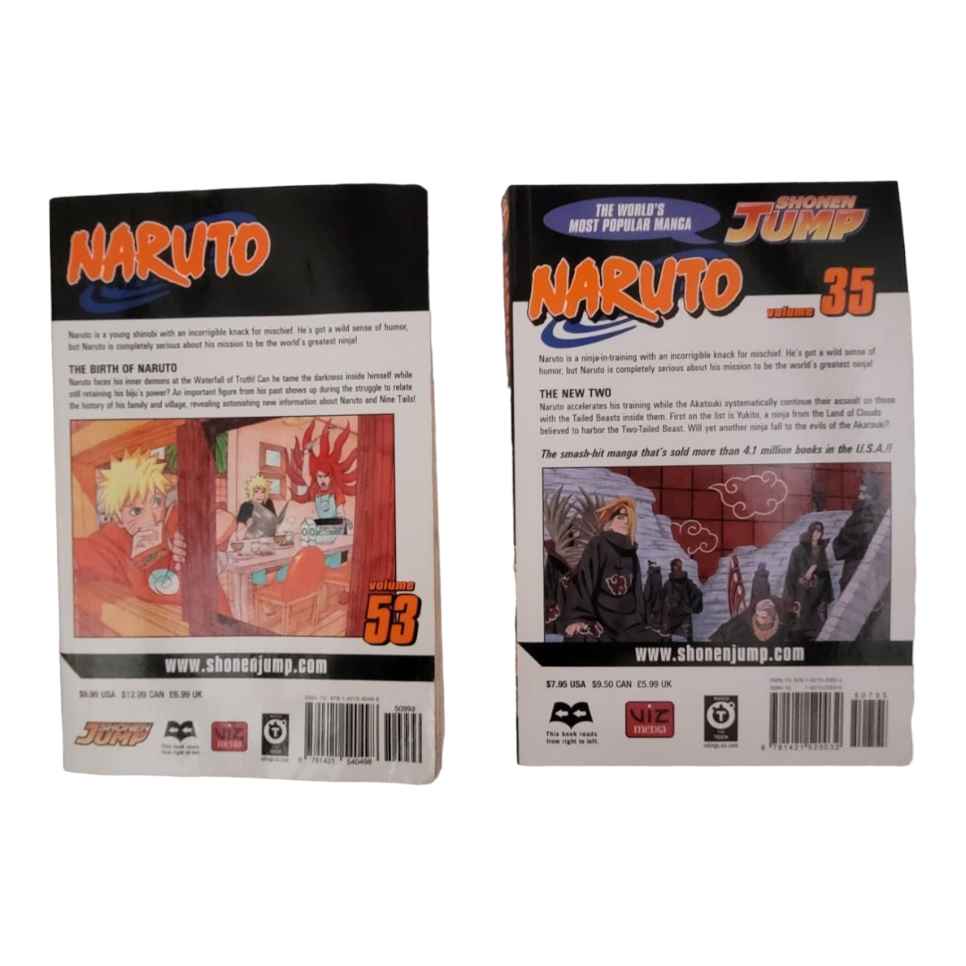 “Naruto” Books #1,11,27-30,35,53,68,69 Shonen Jump Manga