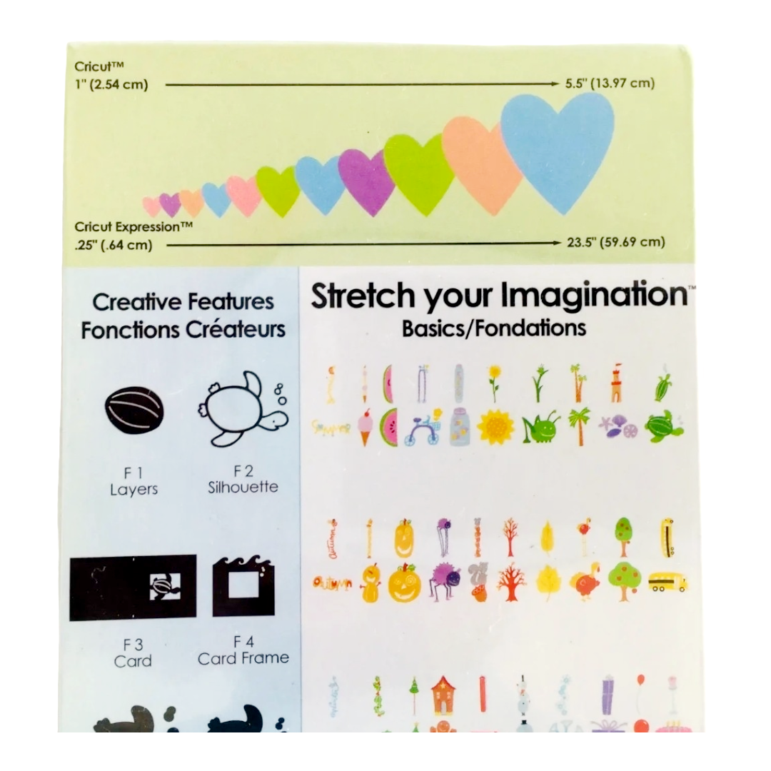 New *Cricut Cartridge "Stretch Your Imagination" Layers Silhouette Shadows (Scrapbook)