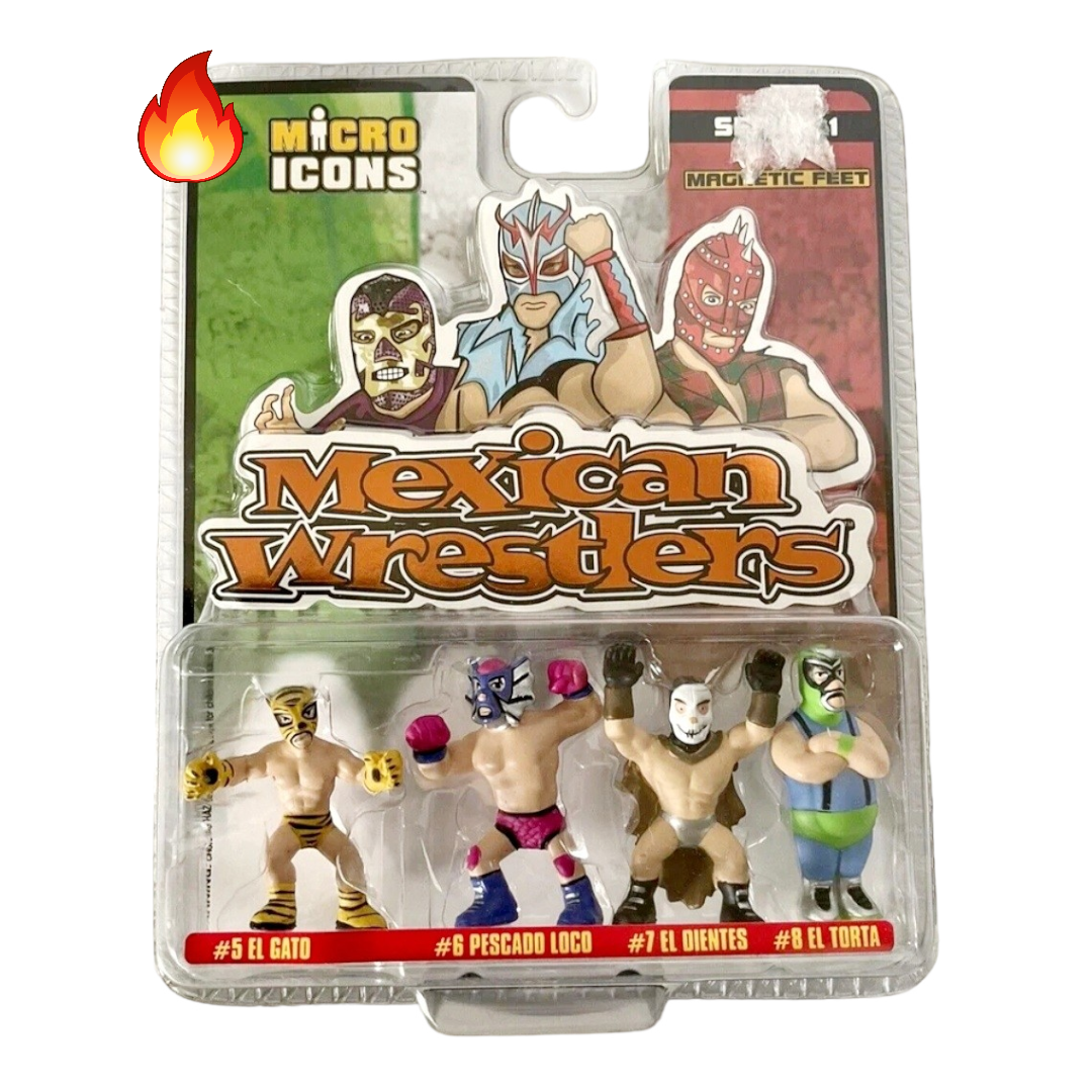 New *Micro Icons Mexican Wrestler Masters Series 1 #5 - 8 Magnetic Feet 2004