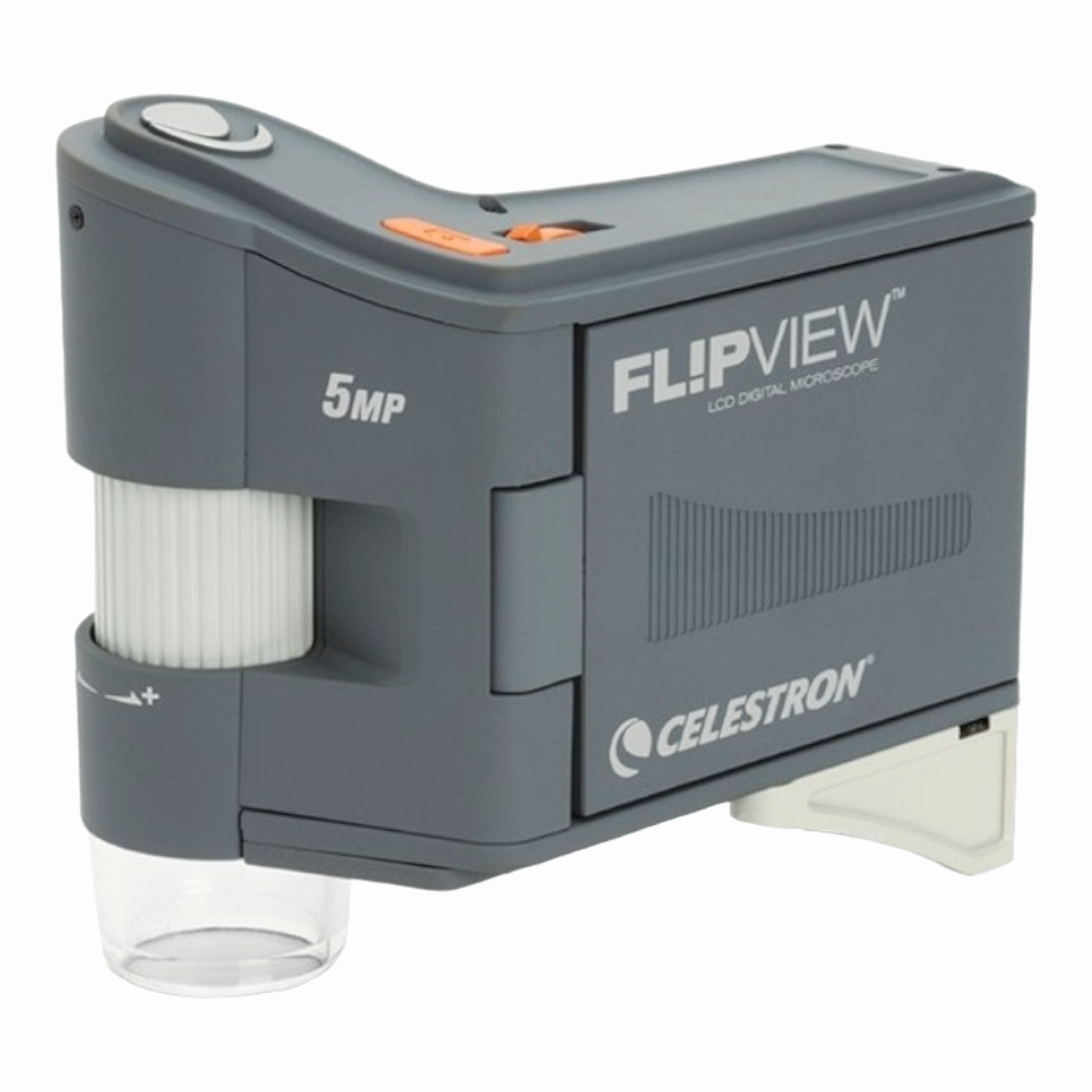 Celestron #44314 FlipView Handheld LCD Microscope (gray) w/ Attachments