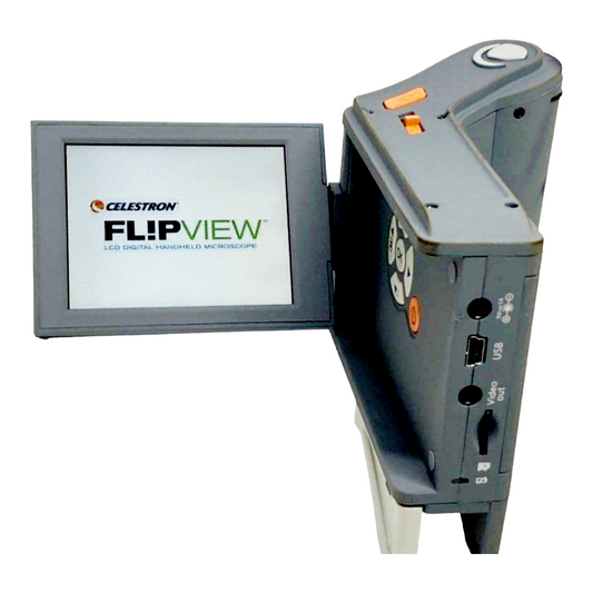 Celestron #44314 FlipView Handheld LCD Microscope (gray) w/ Attachments