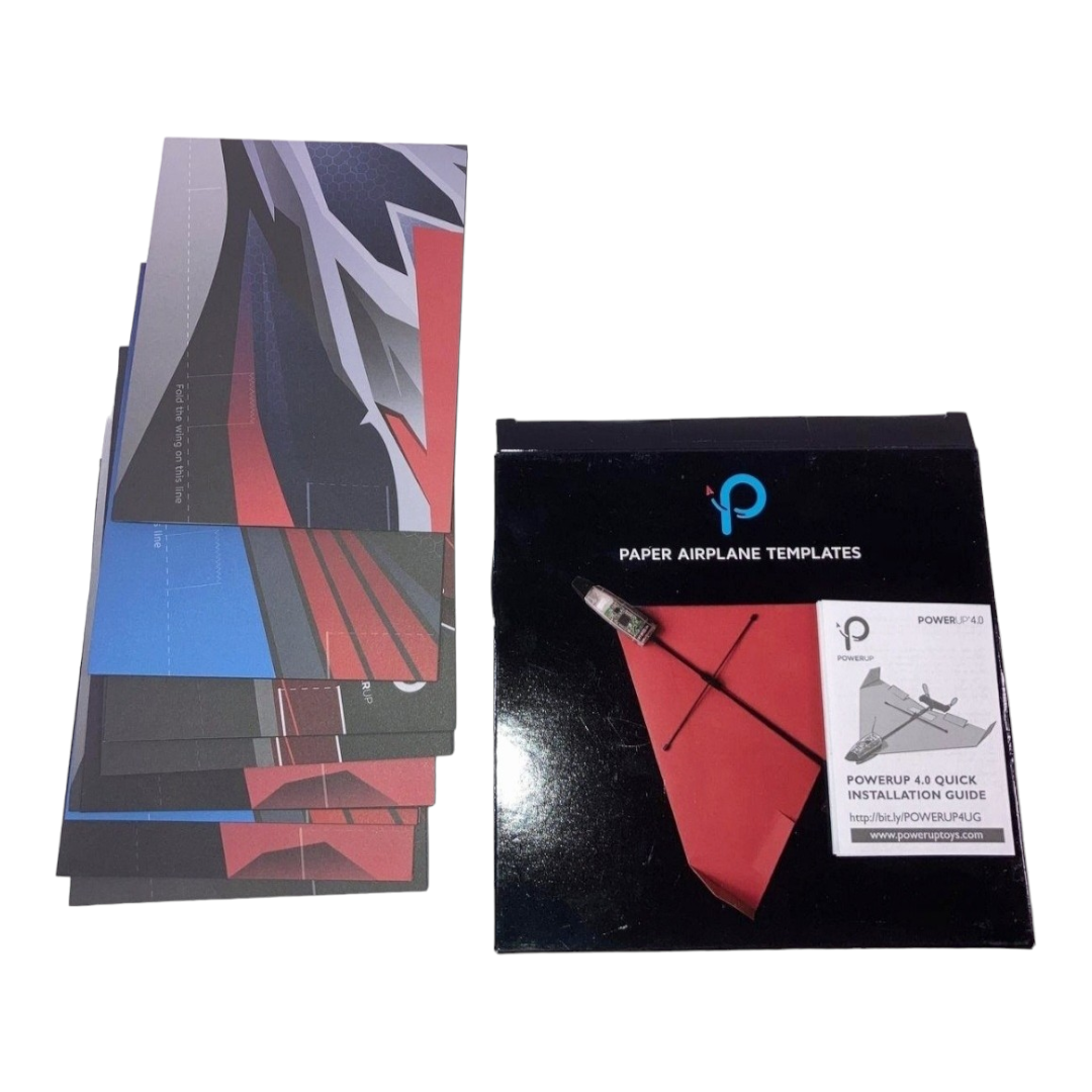 NIB *Paper Plane Templates &     Paper for PowerUp 4.0 Paper Air Plane Kits [Many Designs]