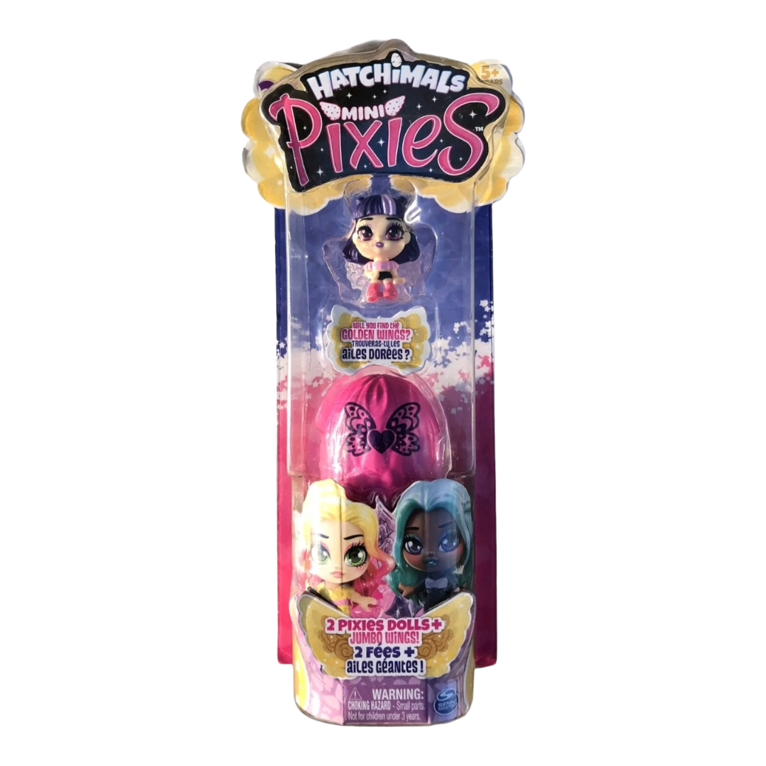 NEW *Collection of (4) Hatchimals & Mini Pixies (2 Pixies Dolls + Jumbo Wings)