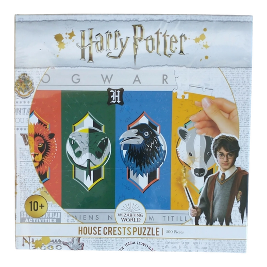 NEW *Harry Potter House Crests 500 Piece Jigsaw Puzzle (Factory Sealed)