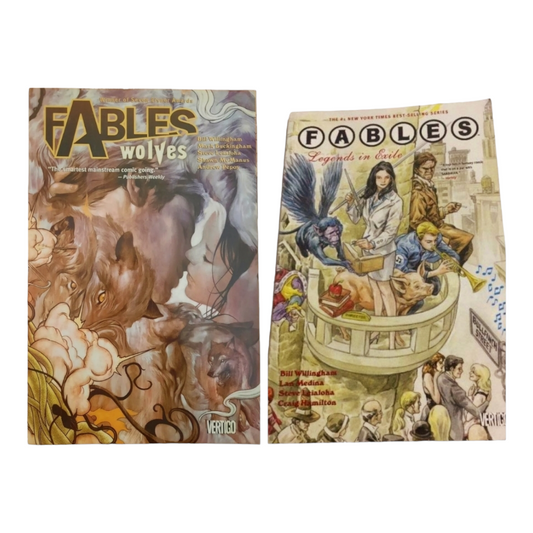 Vertigo DC Comics FABLES Book #1"Legends in Exile" & Book #8 "Wolves"