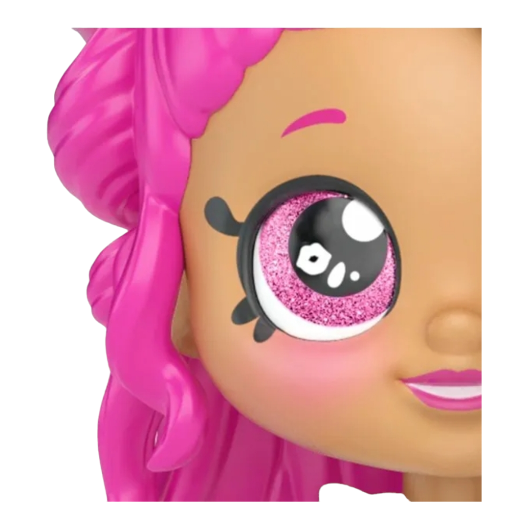 NEW *Kindikids Minis "Lippy Lulu" Poseable Bobble Head w/ Glittery Eyes (Season 1)