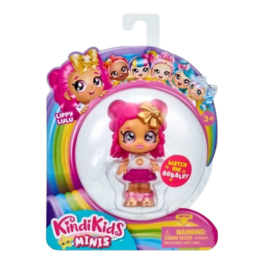 NEW *Kindikids Minis "Lippy Lulu" Poseable Bobble Head w/ Glittery Eyes (Season 1)