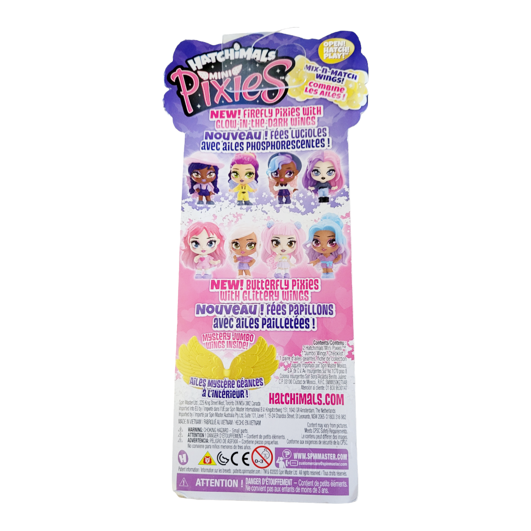 NEW *Collection of (3) Hatchimals & Mini Pixies (2 Pixies Dolls + Jumbo Wings)