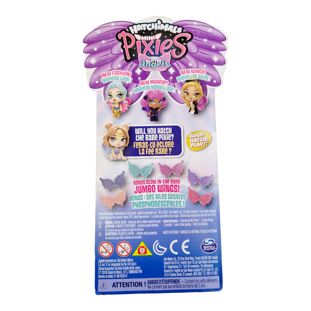 NEW *Collection of (3) Hatchimals & Mini Pixies (2 Pixies Dolls + Jumbo Wings)