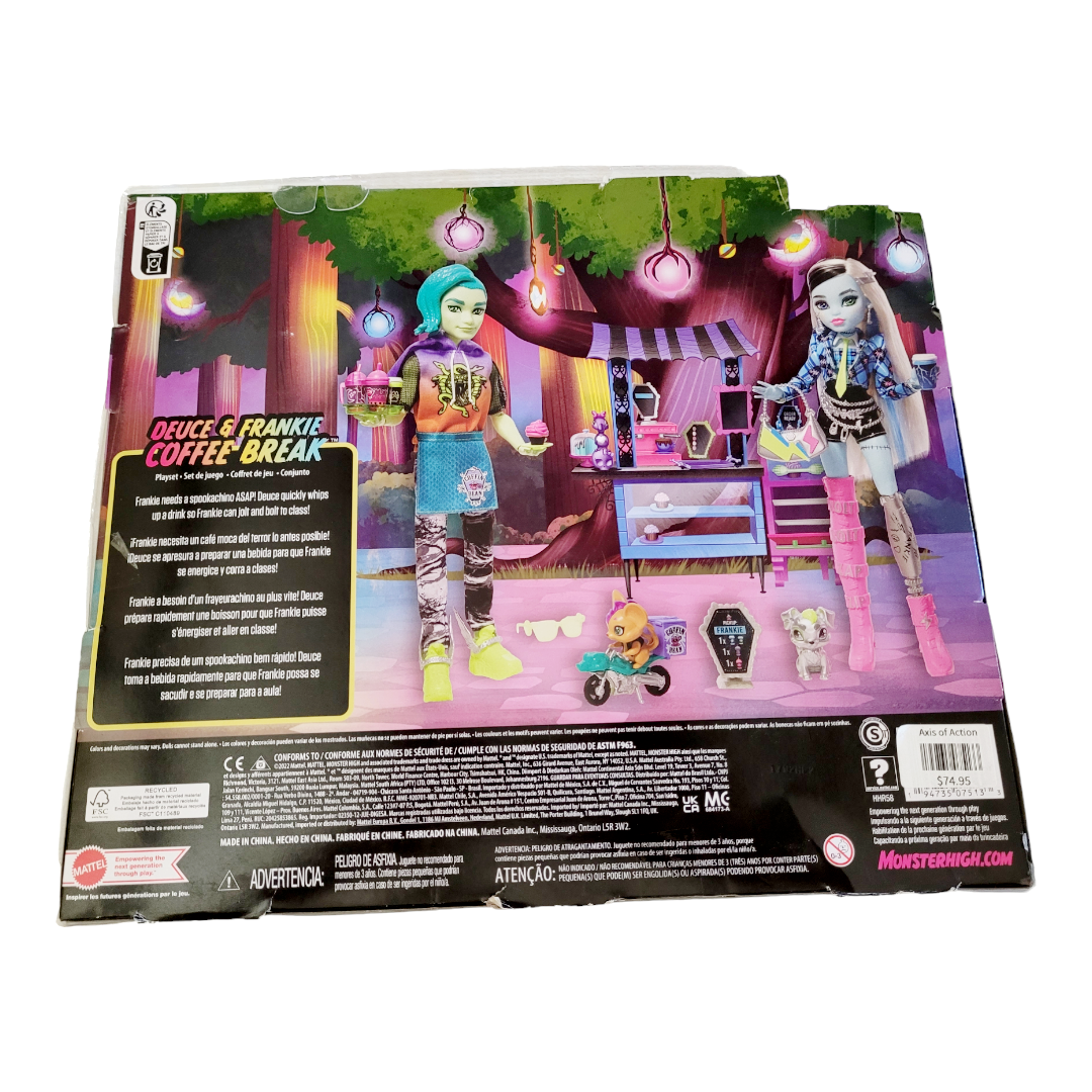 NEW *Monster High "Duece & Frank Coffee Break" Dolls at Coffin Bean Café