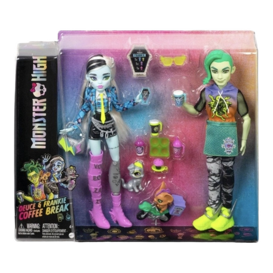 NEW *Monster High "Duece & Frank Coffee Break" Dolls at Coffin Bean Café