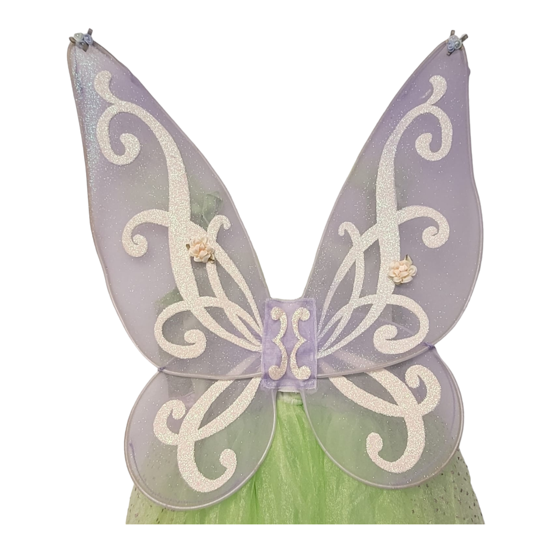 Adorable *Mint Disney Green Fairy Pixie Costume w/ Wings + Matching Doll (sz 4-6x)