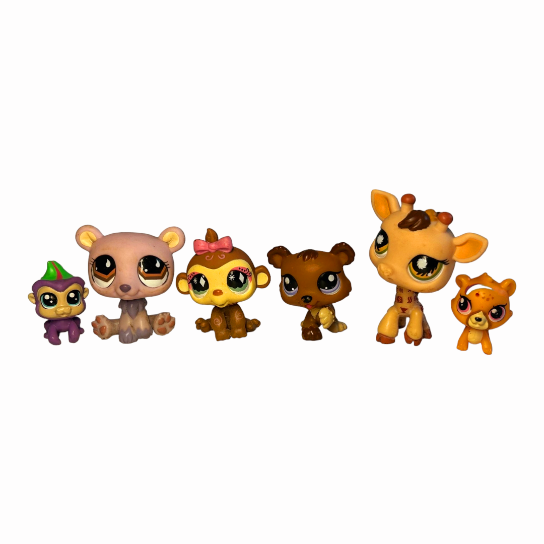 Six (6) *Adorable Littlest Pet Shop ZOO Animals