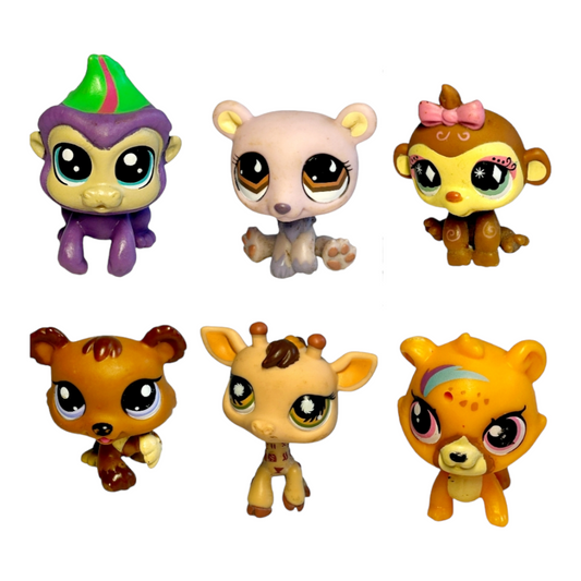 Six (6) *Adorable Littlest Pet Shop ZOO Animals