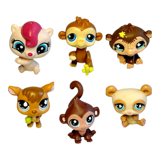 Six (6) *Adorable Littlest Pet Shop ZOO Animals