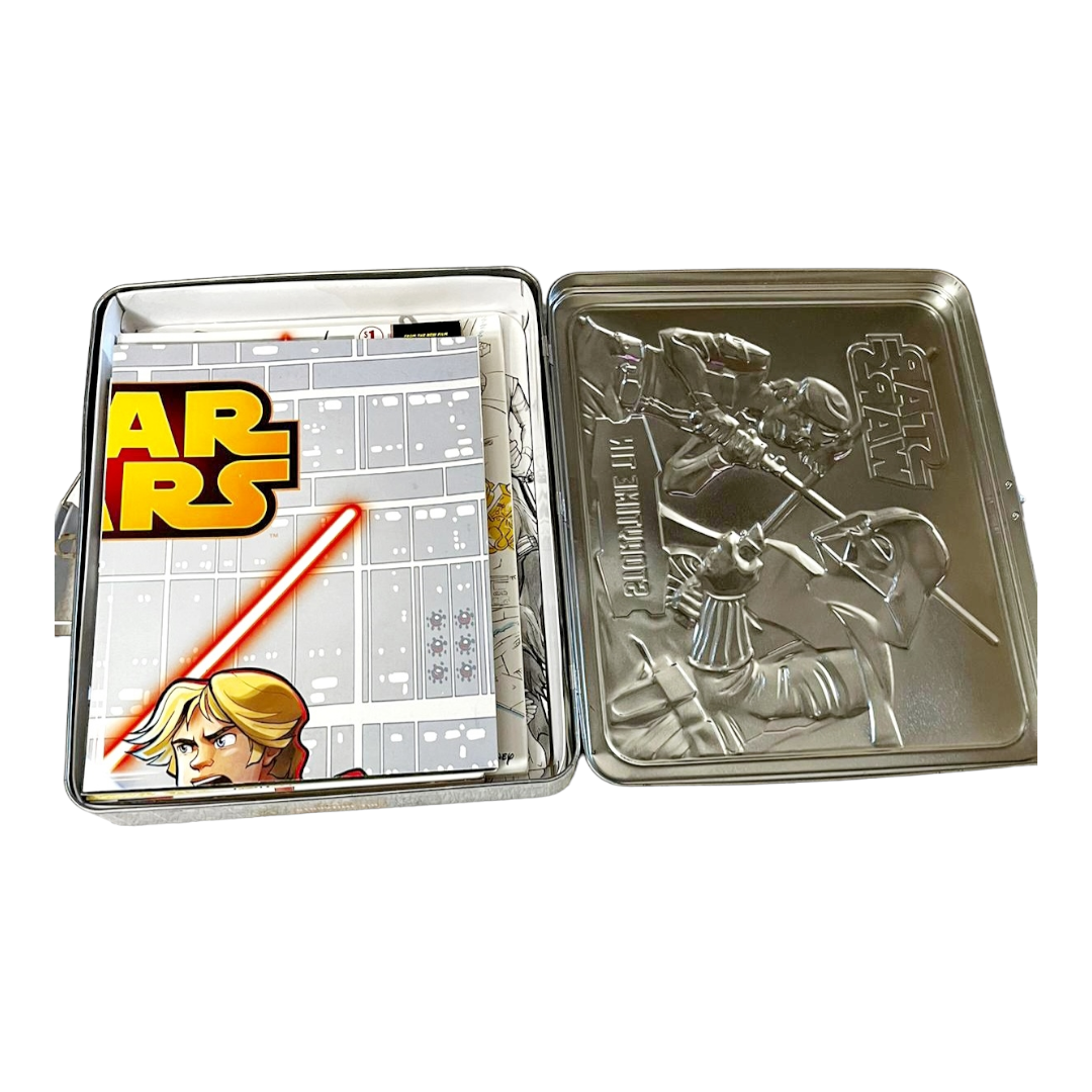 Collectible Star Wars "Story Time Tin" Activity, Doodles, Stickers, Books, and more!