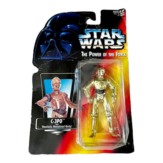 NEW *Star Wars Power of the Force "C-3PO" Action Figure (Realistic Metalized Body)