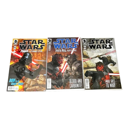Three (3) *Star Wars Dark Horse Comic Books #1, 3, 4 Bag/Board