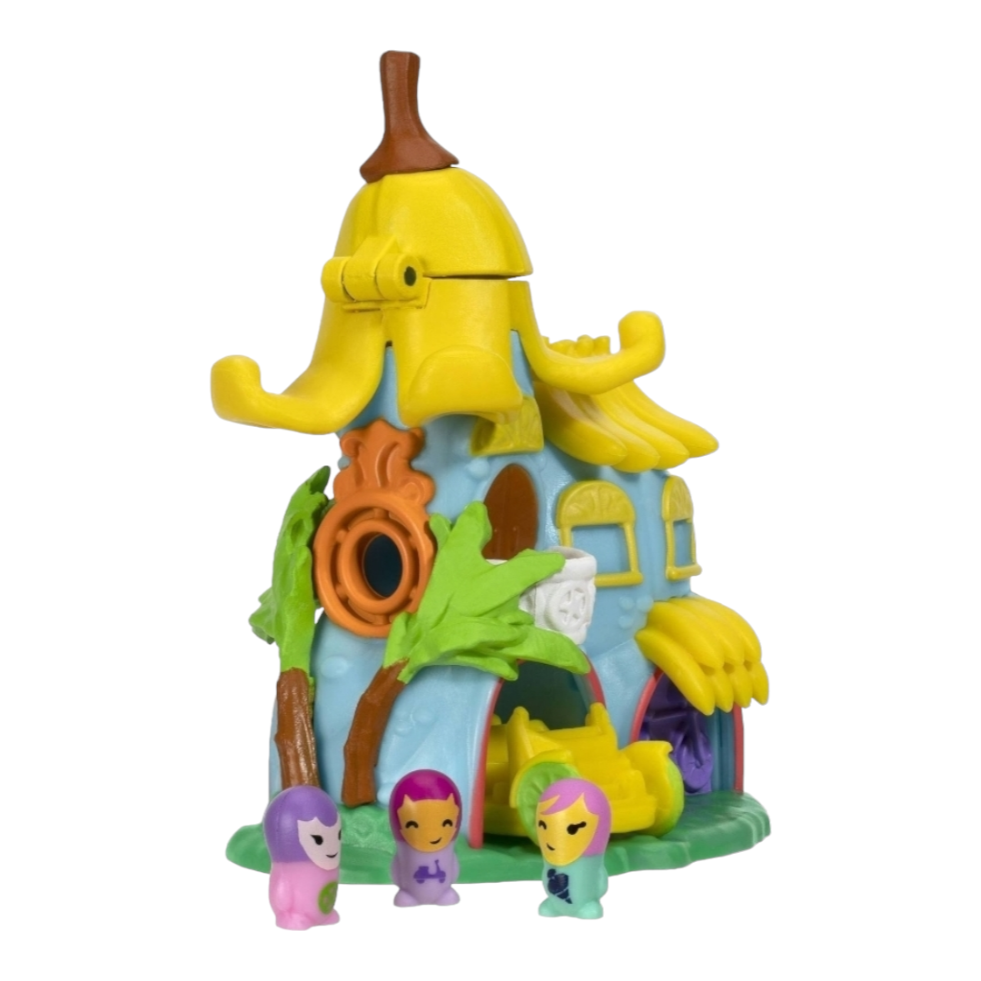 NEW *Two (2) Nanables Mini Houses + (Go Bananas Bike Shop & Indieglow Movie Theater)