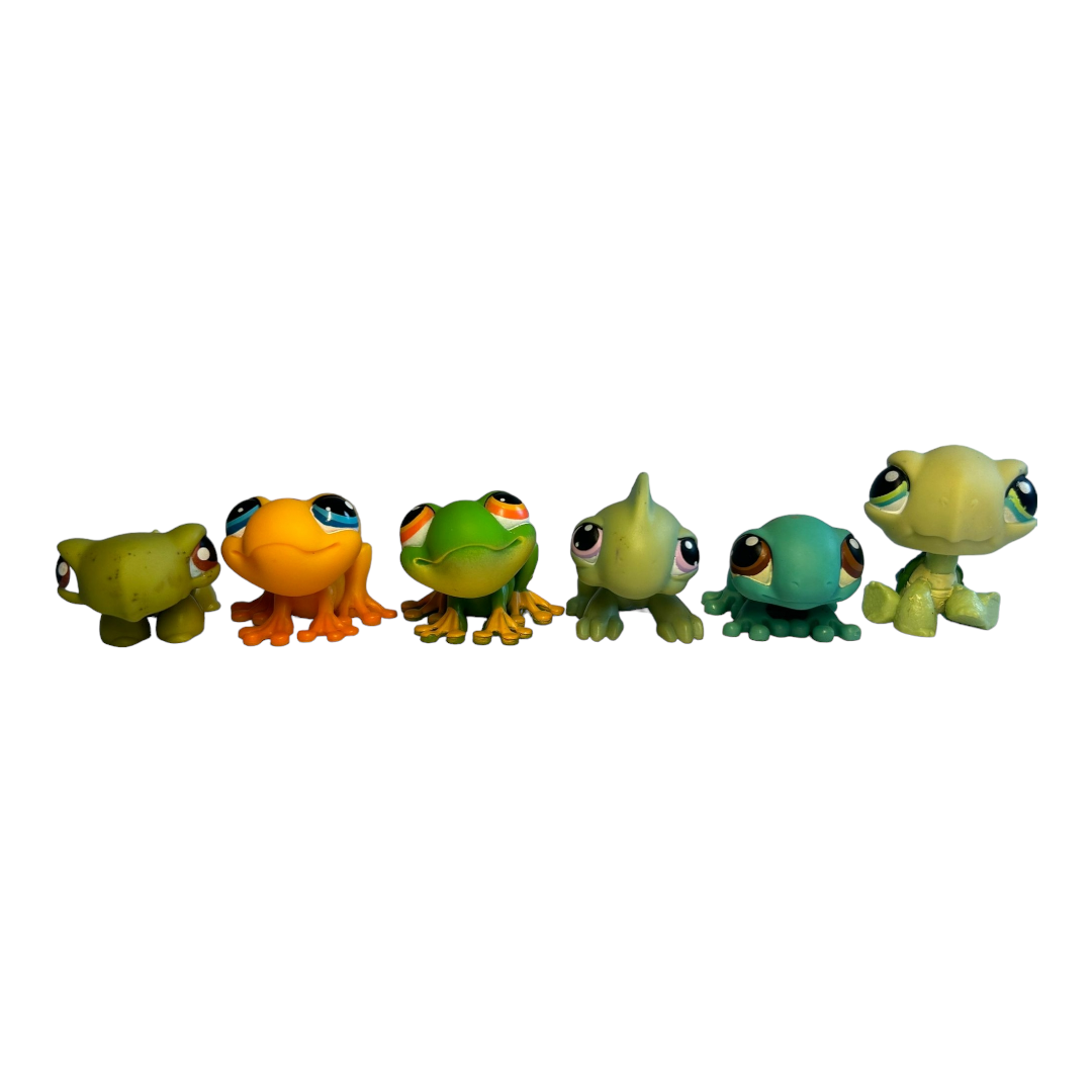 Six (6) *Adorable Littlest Pet Shop REPTILE Animals