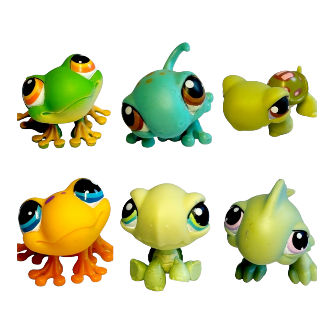 Six (6) *Adorable Littlest Pet Shop REPTILE Animals