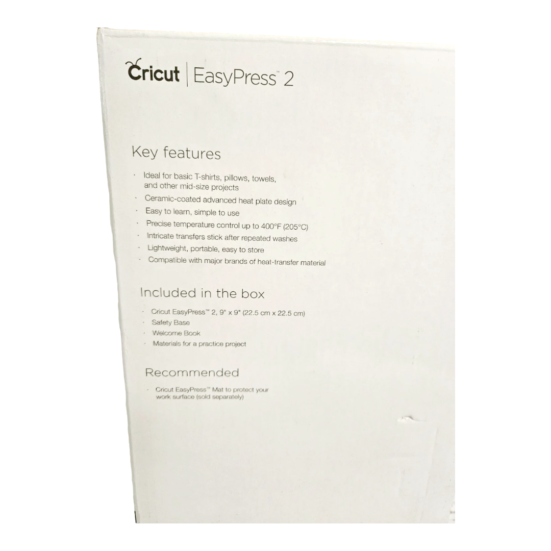 NEW *Cricut Easy Press 2 - Raspberry 9" x 9" Mini Heat Press + Base T-Shirts & Vinyl