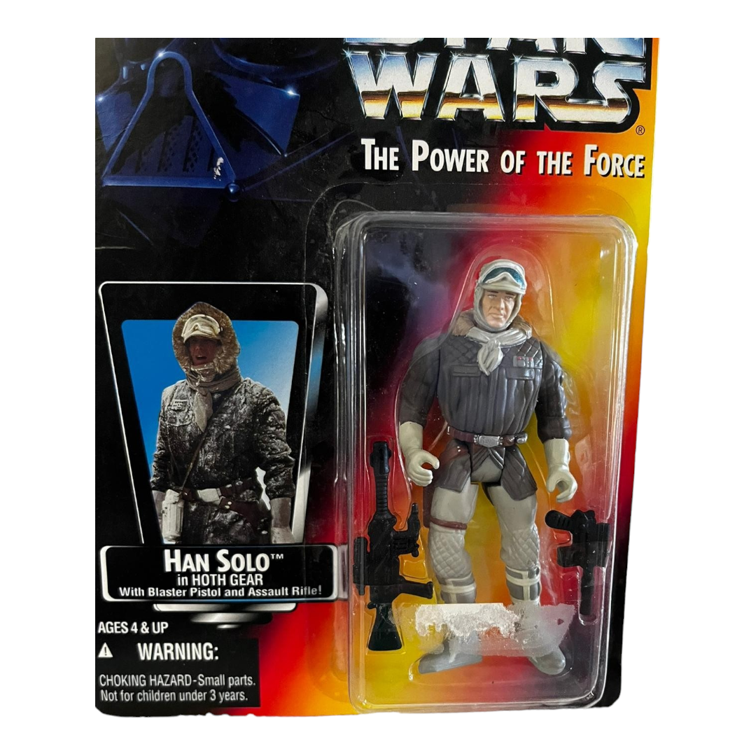 New *Star Wars Power of the Force "Han Solo" w/ Blaster Pistol + Assault Rifle